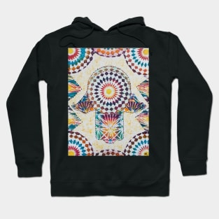 Psychedelic Hamsa by Harriette Knight Hoodie